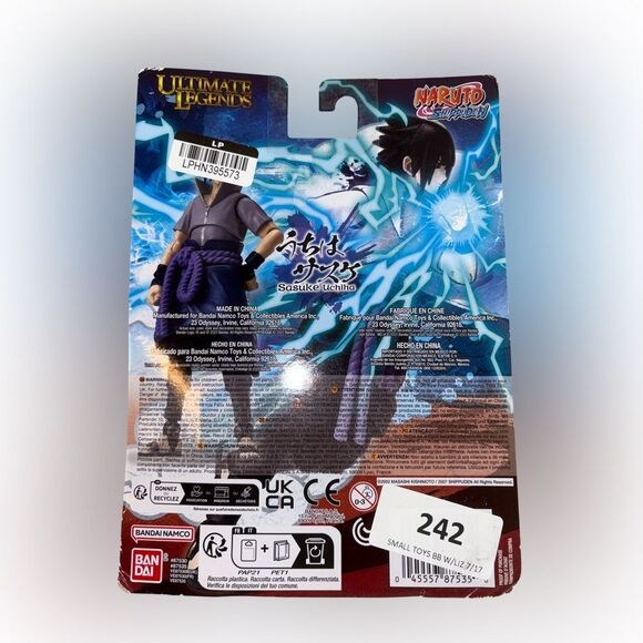 Nwt Bandai Naruto Shippuden Sasuke Uchiha Action Figure - Picture 2 of 2